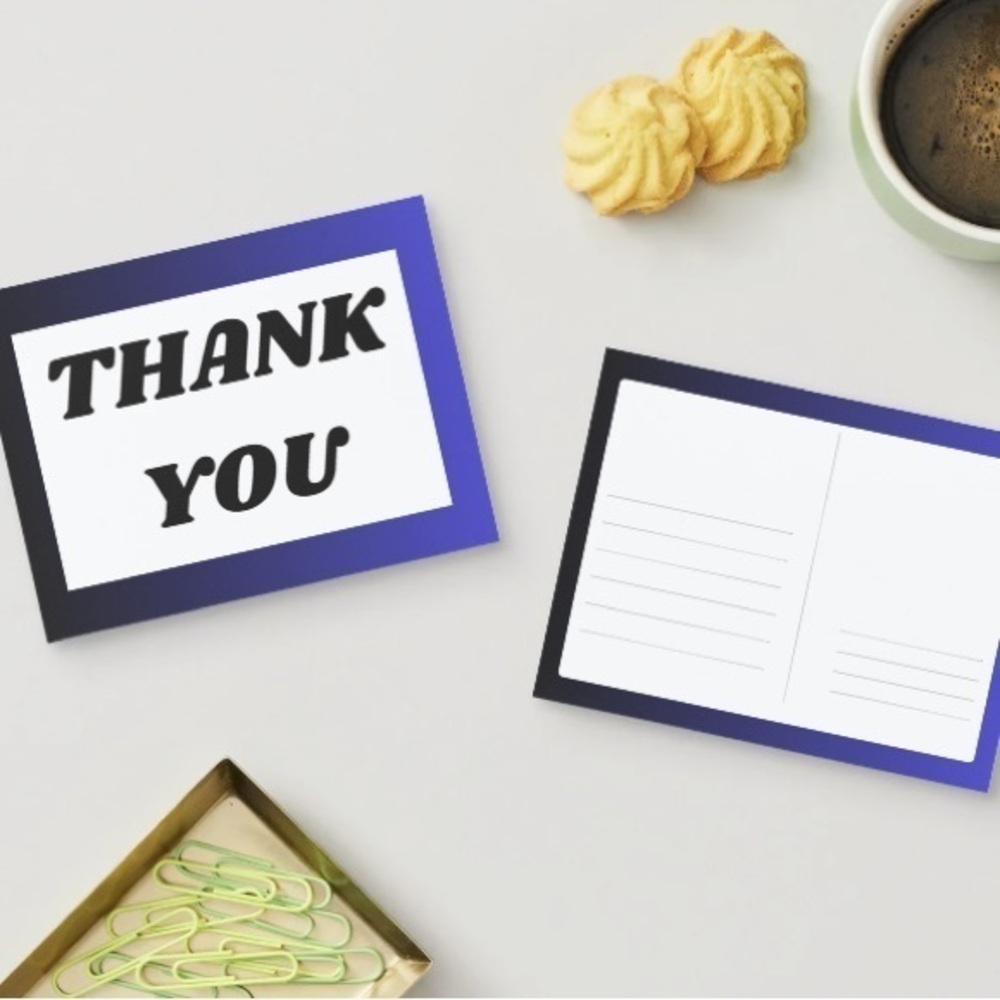 Set of 10 Thank You Post Cards